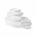 Stackable food storage containers with lids